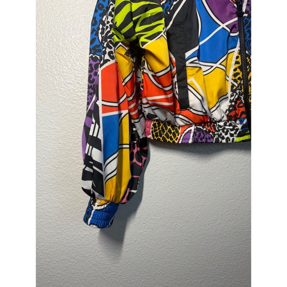 Adidas x Rich Mnisi Track Jacket Multicolor Animal Print Cropped Windbreaker M - Picture 12 of 15